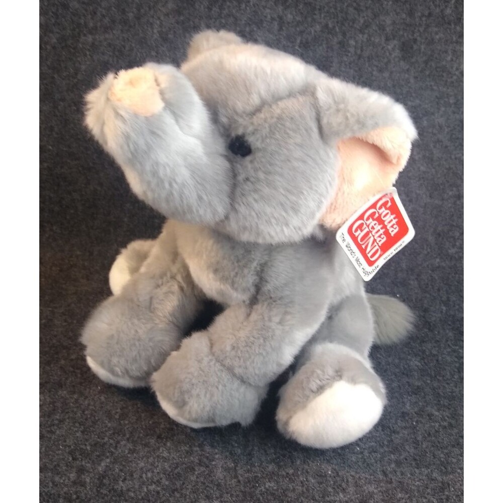 Gund Jungle Wonders Gray Elephant Plush Stuffed Animal w Original Hang Tag 9inch